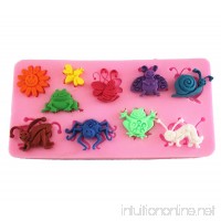 Longzang Insect Little Animals Art Deco Silicone Mold Sugar Craft DIY Gumpaste Cake Decorating Clay - B00RJJ2GNE